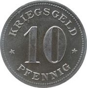 10 Pfennig - Werden, Germany,  reverse image