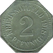 2 Pfennig - Apolda, Germany, 1918 reverse image
