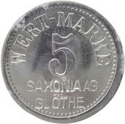 5 Pfennig - Glöthe Saxonia AG obverse image