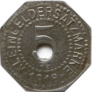 5 Pfennig - Halberstädt Flugzeugwerke, Germany, 1918 reverse image