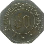 50 Pfennig - Sagan, Germany, 1919 reverse image