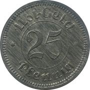 25 Pfennig - Sonneberg, Germany, 1921 reverse image