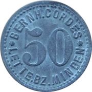 50 Pfennig - Lette Bernh. Cordes obverse image