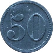 50 Pfennig - Lette Bernh. Cordes, Germany,  reverse image
