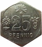 25 Pfennig - Werne a. d. Lippe, Germany, 1920 reverse image