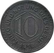 10 Pfennig - Calw, Germany, 1918 reverse image