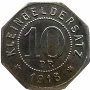 10 Pfennig - Bad Mergentheim, Germany, 1918 reverse image
