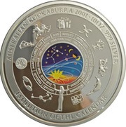 10 Dollars - Elizabeth II 4th Portrait - Evolution of the Calendar - Silver Bullion Coin, Australia, 2001 reverse image