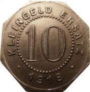 10 Pfennig - Rottenburg am Neckar, Germany, 1918 reverse image