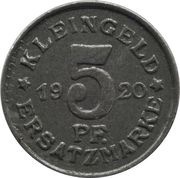 5 Pfennig - Schwäbisch Hall, Germany, 1920 reverse image