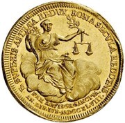 1 Ducat Treaty of Aix-la-Chapelle and 100th Anniversary of Dutch Independence reverse image