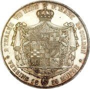 2 Thalers / 3½ Gulden - Leopold Frederick, Germany, 1839-1846 reverse image