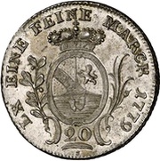 20 Kreuzers - Charles Frederick reverse image