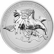 10 Dollars - Elizabeth II 6th Portrait - Australian Wedge-Tailed Eagle - Silver Bullion Coin, Australia, 2021 reverse image
