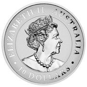 10 Dollars - Elizabeth II 6th Portrait - Australian Wedge-Tailed Eagle - Silver Bullion Coin obverse image