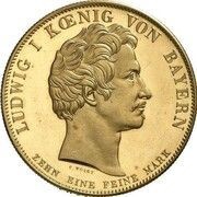 1 Conventionsthaler - Louis I Geschichtstaler; Treaty Signing - Gold Pattern obverse image