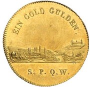 1 Goldgulden - Louis I Neujahrsgoldgulden, Germany, 1827-1835 reverse image