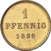 1 Pfennig - Louis I Pattern reverse image