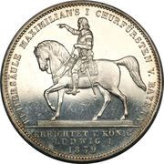 2 Thalers / 3½ Gulden - Louis I Maximilian I, Germany, 1839 reverse image