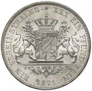 1 Vereinsthaler - Louis II, Germany, 1871 reverse image