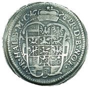 ⅙ Thaler - John Frederick, Germany, 1676-1679 reverse image