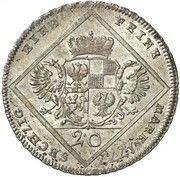 20 Kreuzers - Christian Frederick Charles Alexander, Germany, 1777 reverse image