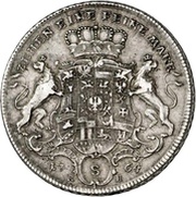 1 Thaler - Christian Frederick Charles Alexander Konventionstaler, Germany, 1764 reverse image