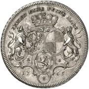1 Thaler - Christian Frederick Charles Alexander Konventionstaler, Germany, 1765 reverse image