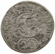 2½ Kreuzer - Frederick Christian, Germany, 1766 reverse image
