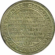 1⁄12 Thaler - Frederick Death of George Frederick Charles, Germany, 1735 reverse image