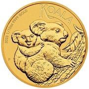 15 Dollars In the name of Elizabeth II; 6th Portrait - Koala - Gold Bullion, Australia, 2023 reverse image