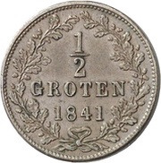 ½ Groten, Germany, 1841 reverse image