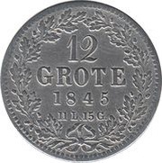 12 Grote, Germany, 1840-1846 reverse image