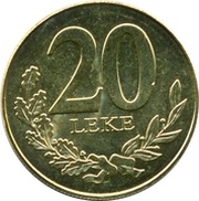 20 Lekë Non-magnetic reverse image