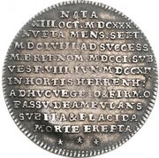 ¼ Thaler - George I Louis Death of Sophia of Pfalz, Germany, 1714 reverse image