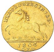 1 Ducat - George III Harz - Mining Dukat, Germany, 1802-1804 reverse image
