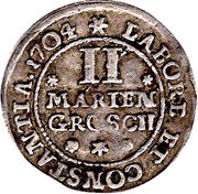 2 Mariengroschen - Anthony Ulrich, Germany, 1704 reverse image