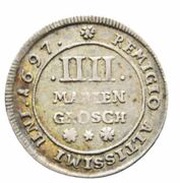 4 Mariengroschen - Rudolph August and Anthony Ulrich, Germany, 1687-1697 reverse image