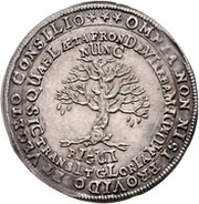 ⅛ Thaler - August Death, Germany, 1666 reverse image