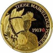 25 Dollars - Elizabeth II 4th Portrait - 100th Anniversary Beersheba - Gold Proof, Australia, 2017 reverse image