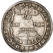 ½ Thaler - August Glockenhalbtaler, Germany, 1643 reverse image