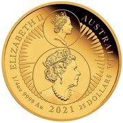 25 Dollars - Elizabeth II 6th Portrait - Australian Nugget - Gold Coin obverse image