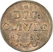 1 Duit - Frederick II, Germany, 1752-1753 reverse image