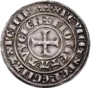 1 Tournose Groschen - Walram of Julich, Germany, 1332-1349 reverse image