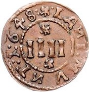 4 Pfennig - Arnold of Waldois, Germany, 1648 reverse image