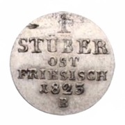 1 Stüber - George IV, Germany, 1823 reverse image