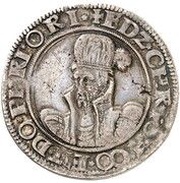 1 Dicker Penning - Edzard II, Christoph and John obverse image