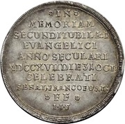 ½ Thaler Bicentenary of the Reformation obverse image