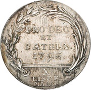 1 Thaler - Adalbert III of Harstall, Germany, 1795 reverse image
