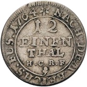 1⁄12 Thaler, Germany, 1764 reverse image